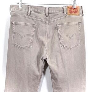 Levi Strauss Co 514 Jeans Mens 38x32 Taupe Straight Leg Denim Pants